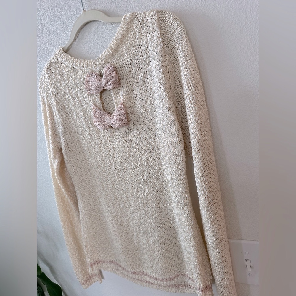 Urban Day Creamy Pale Pink Knit Sweater - Picture 7 of 11